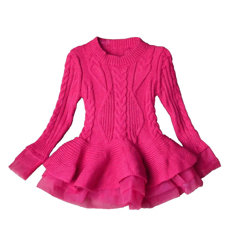Girls' Sweater Dress Long Sleeve