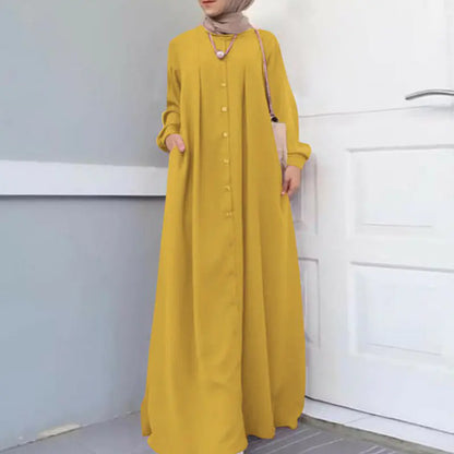 Plus Size Women's Long Dress for Autumn