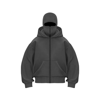 Double Hood Fleece-Lined Sweater