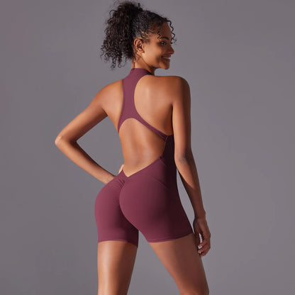 Backless Sports Jumpsuit