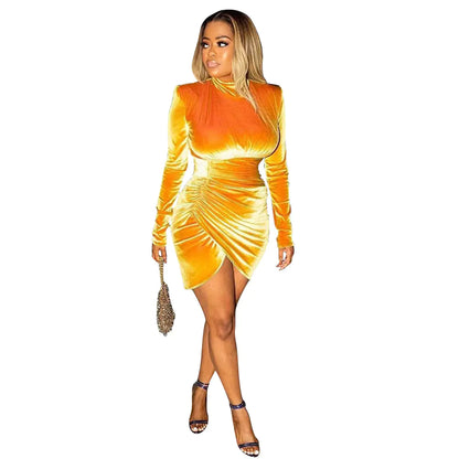 Velvet Long Sleeve Women's Dress