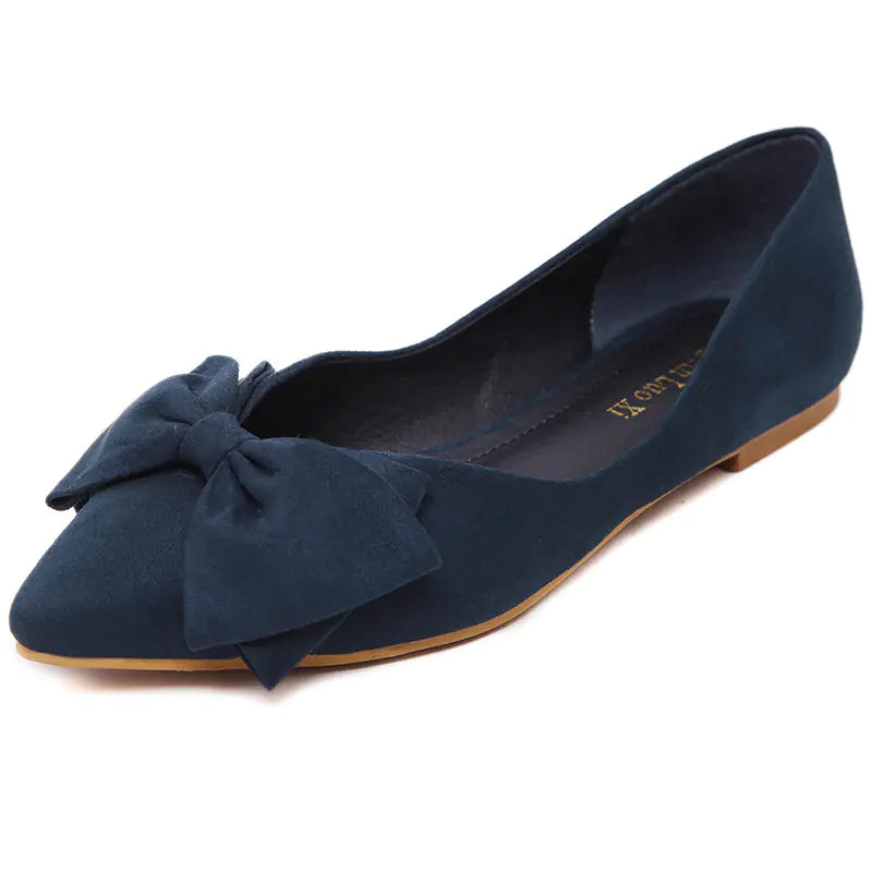 2018 Women's Casual Ballet Flats with Bow Detail
