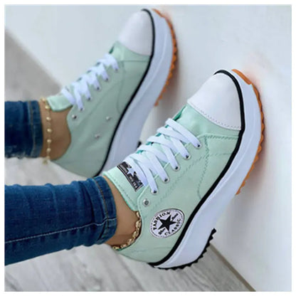 Breathable High Top Canvas Shoes for Women