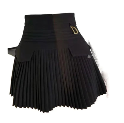 Women's Spring Summer Pleated Skirt Dress