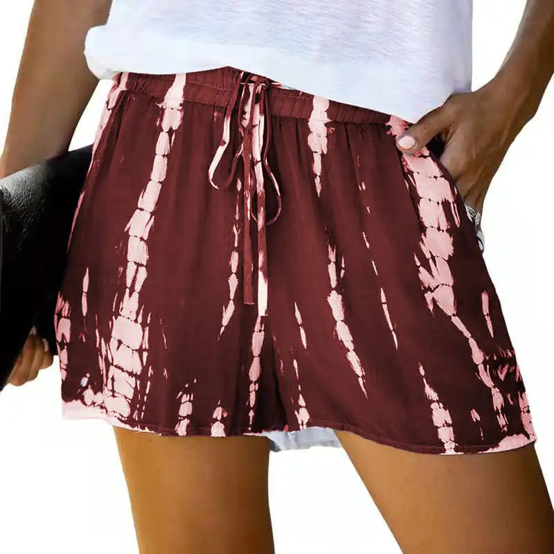 Summer Tie-Dye Striped Wide-Leg Shorts for Women - Trendy Attic Store01