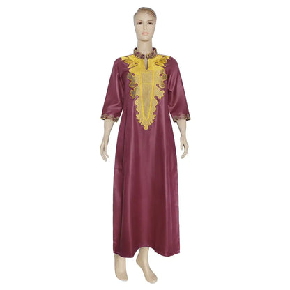 Plus Size Stand Collar Pocket Dress - Trendy Attic Store01