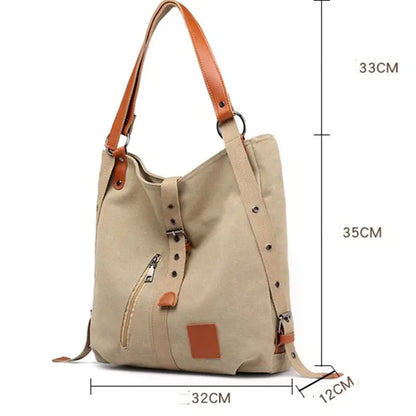 Canvas Women's Bag, Shoulder Tote, Casual Handbag