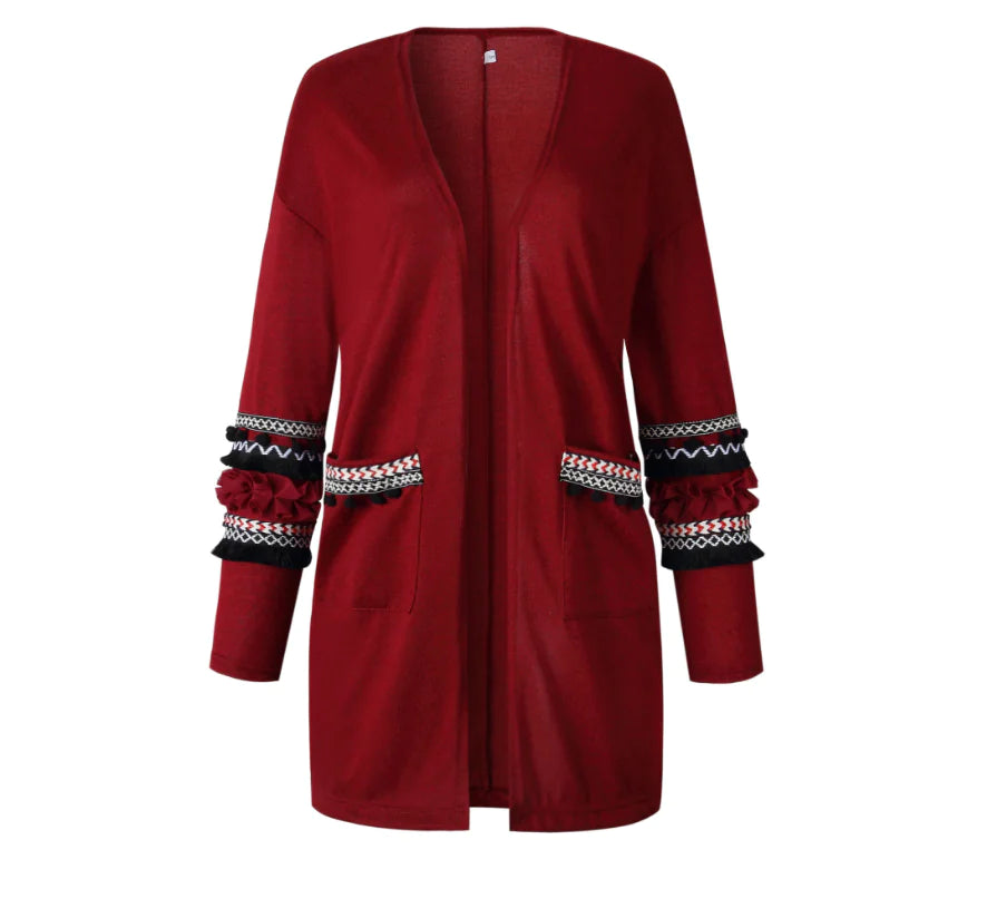 Fashionable Long Sleeve Cardigan Sweater Coat for Women