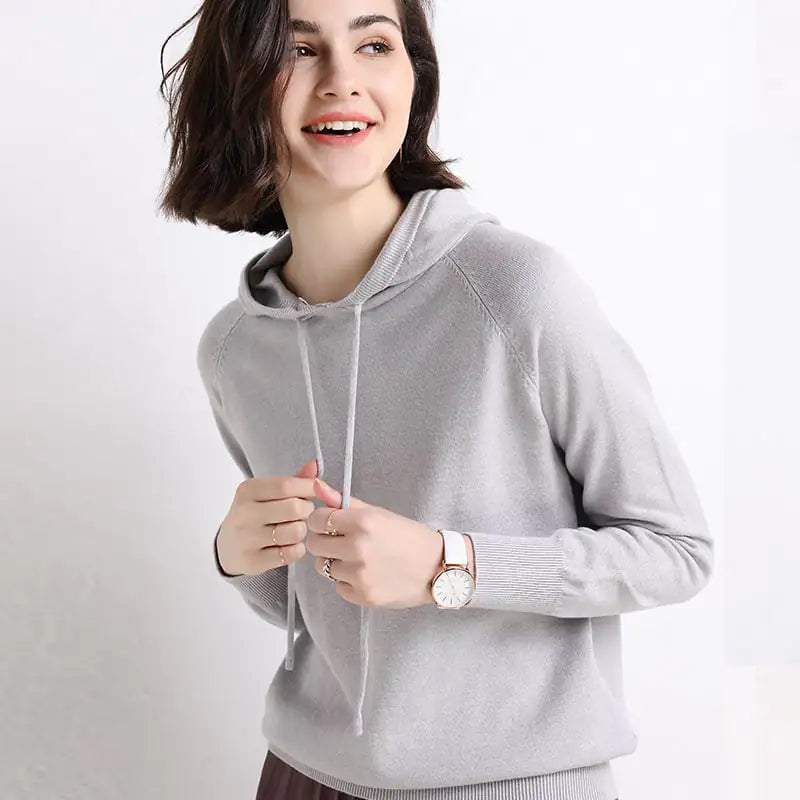 Hooded Thin Sweater for Women