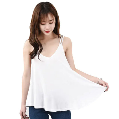 Plus Size Women's Sleeveless Floral Cotton Sling Top - Trendy Attic Store01