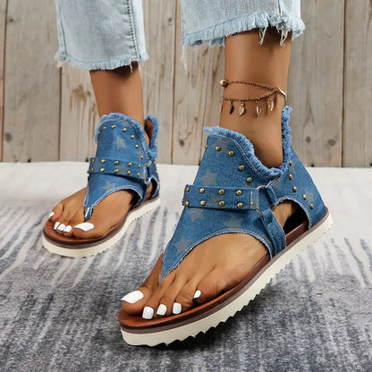 Women's Summer Non-slip Clip Toe Flat Sandals