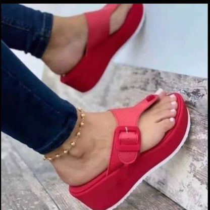Women's Fashion Wedge Platform Flip Flops Sandals