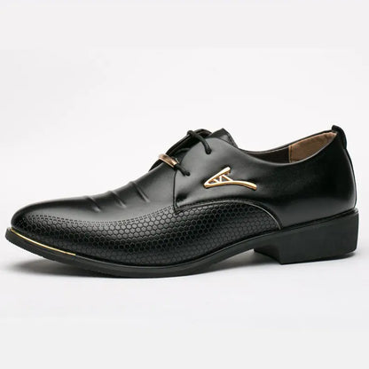 Men's Business Dress Shoes - Stylish Pointed Leather Shoes