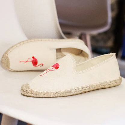 Women's Canvas Slip-On Fisherman Shoes, Breathable Flats