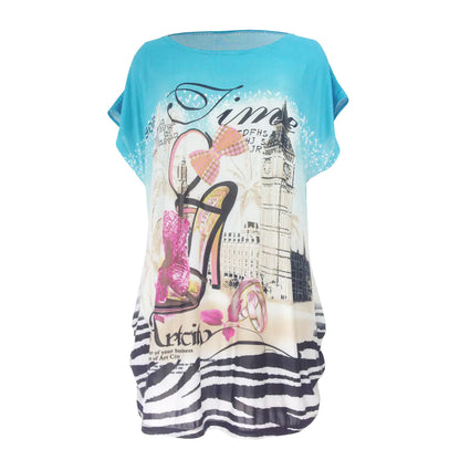 Abstract Print  Women's Short Sleeve T-Shirt