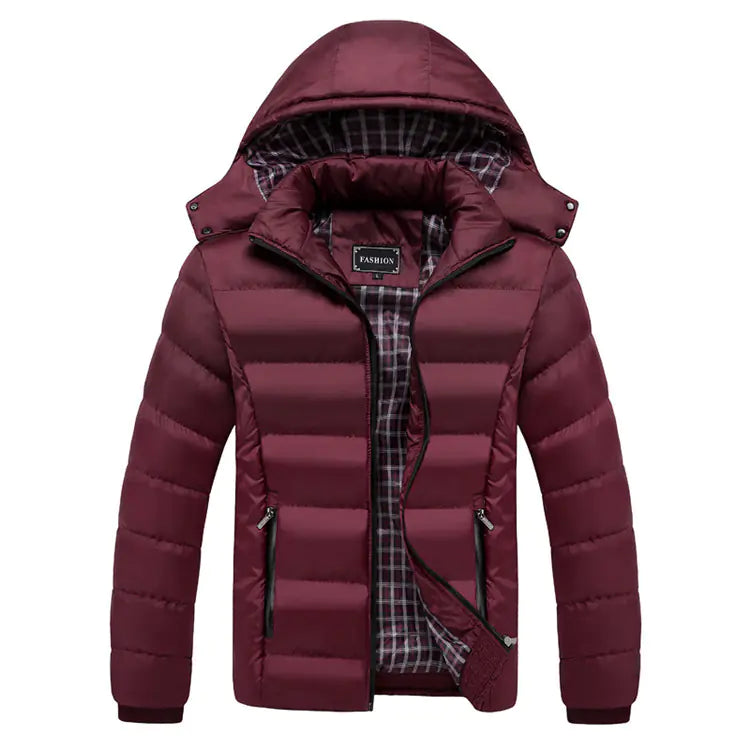 Men's Winter Coat - Stylish Plus Size Cotton Jacket