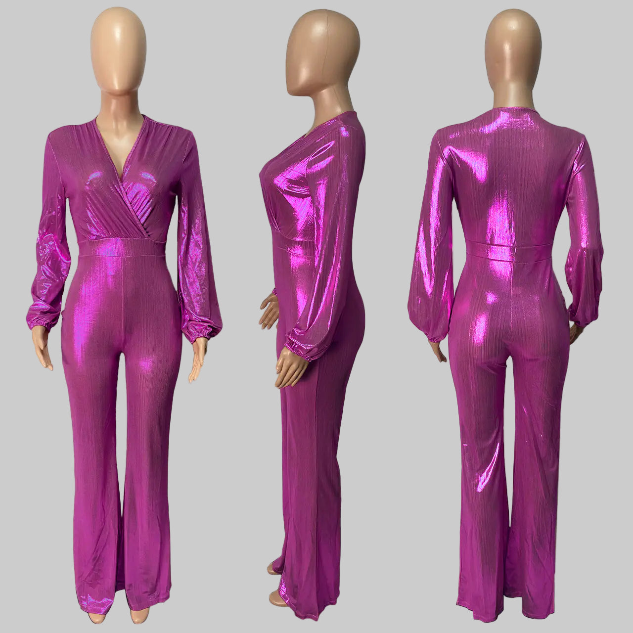 V-Neck Sexy Long Sleeve Jumpsuit