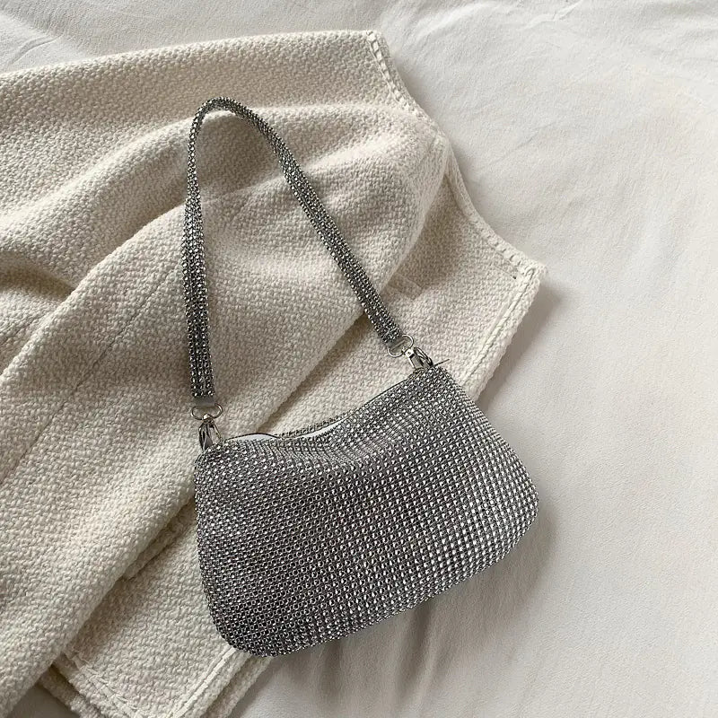 Shiny Crystal Rhinestone Evening Clutch Handbag