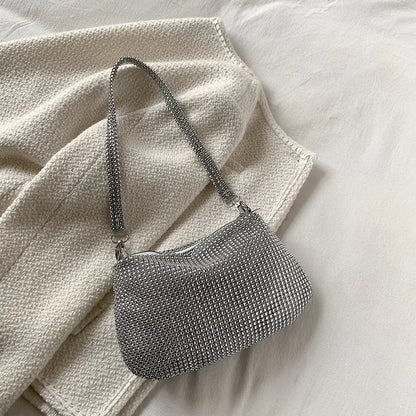 Shiny Crystal Rhinestone Evening Clutch Handbag