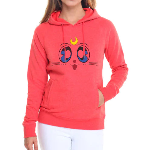 Women's Hooded Sweatshirt with Fleece Cat Design