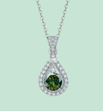 Drop-shaped Moissanite Necklace