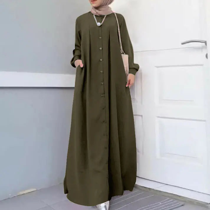 Plus Size Women's Long Dress for Autumn