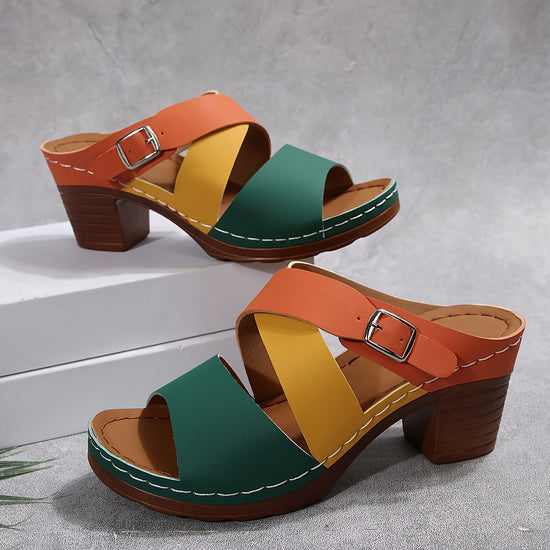 Vibrant Contrasting Summer Sandals Comfy NonSlip Beach Bliss