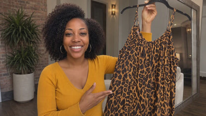 Plus Size Leopard Print Pocket Jumpsuit for Women