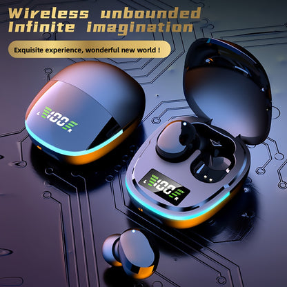 Wireless Earbuds Stereo Bass Mic LED Display