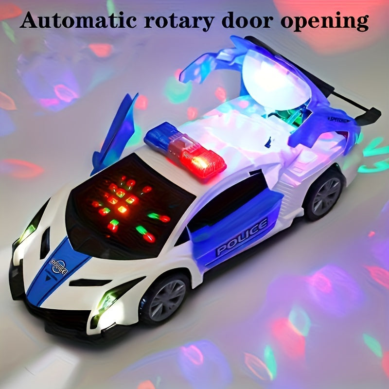 360 Rotating Police Car Lights Music Auto Doors