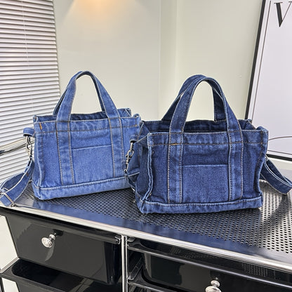 Chic Vintage Blue Crossbody Lightweight Zippered Style