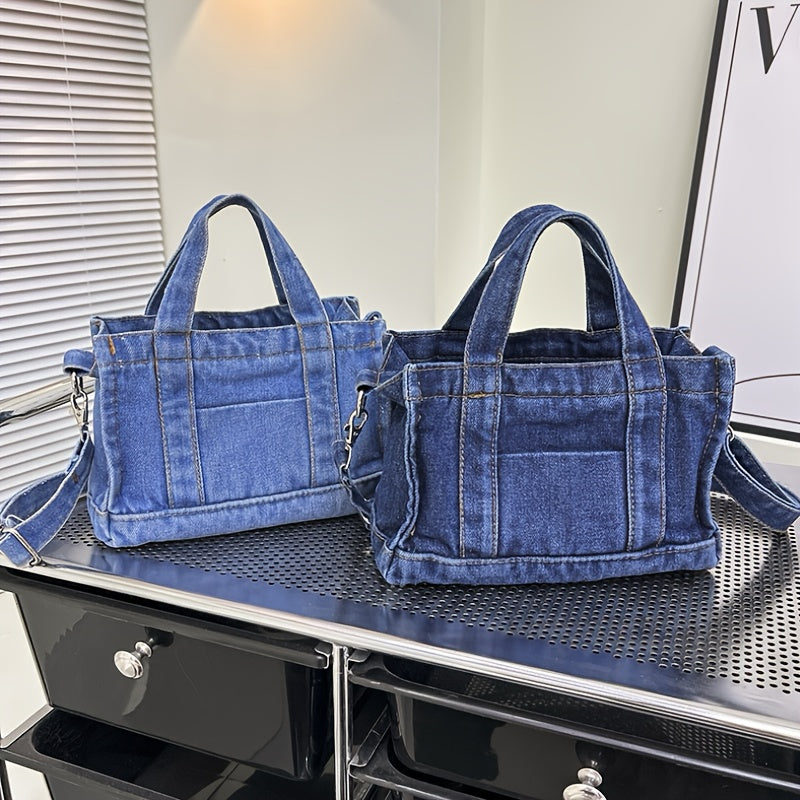 Chic Vintage Blue Crossbody Lightweight Zippered Style