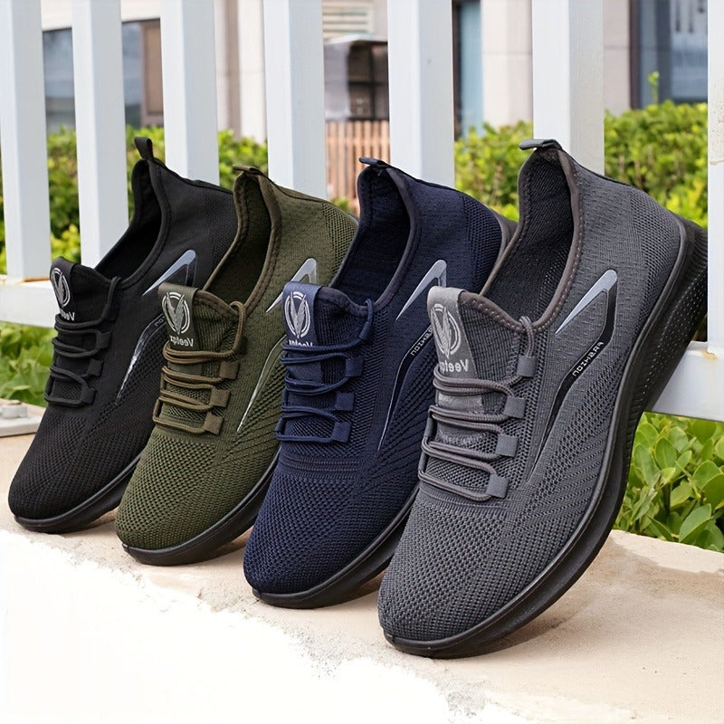 Plus Size Mens Lightweight Breathable Cushioned Walking Sneakers