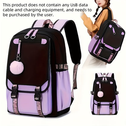 Spacious Fashion Casual Unisex Middle School Backpack