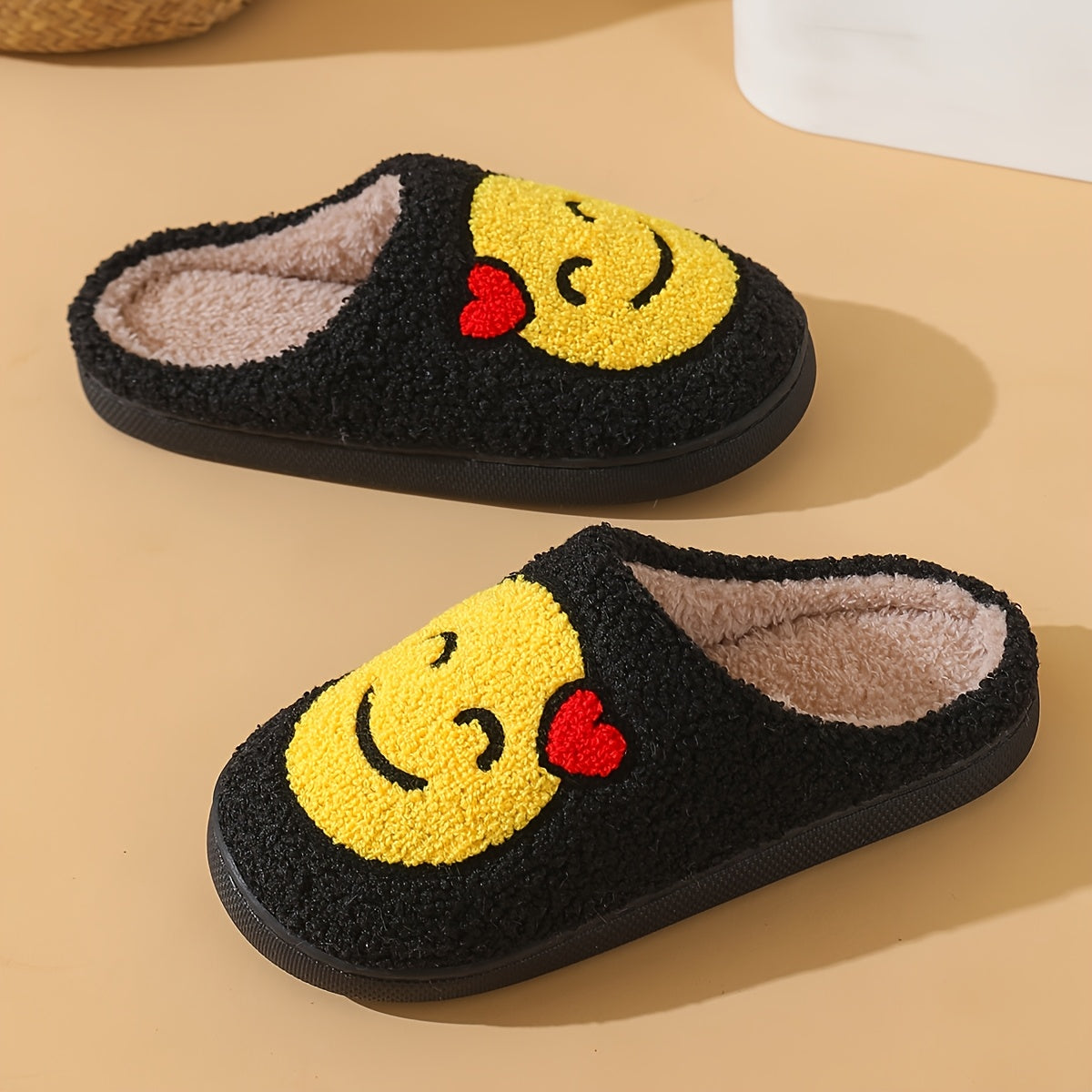 Joyful Face Cozy SlipOn Slippers AllSeason Comfort