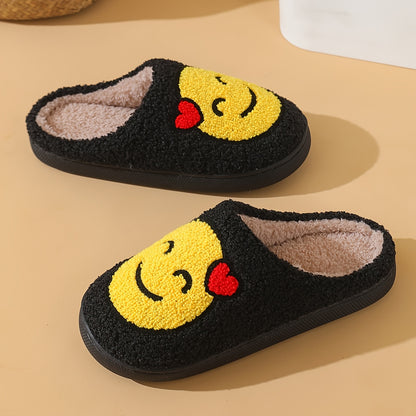Joyful Face Cozy SlipOn Slippers AllSeason Comfort
