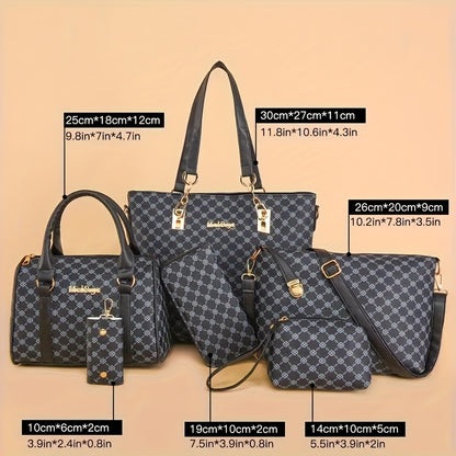 Chic Retro 6pc Womens Bag Set for Commuting  Style