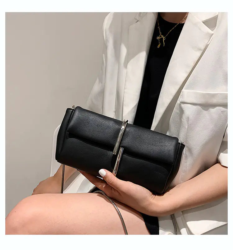 Chain PU Leather Crossbody Shoulder Bag