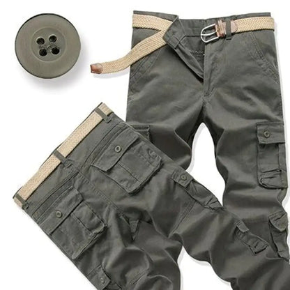 Plus Size High Waist Multi-Pocket Loose Pants