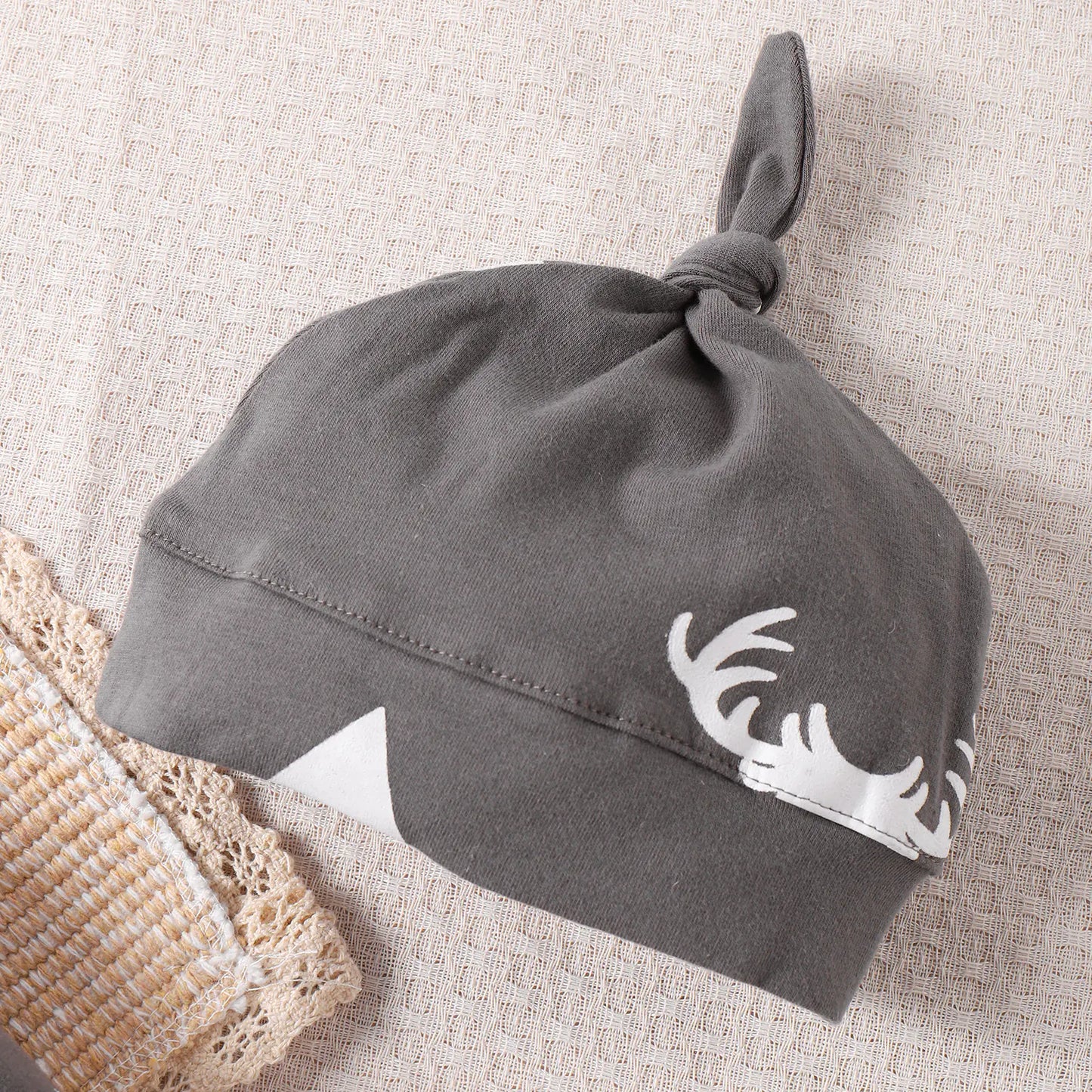 Triangle Print Deer Baby Bodysuit for Autumn