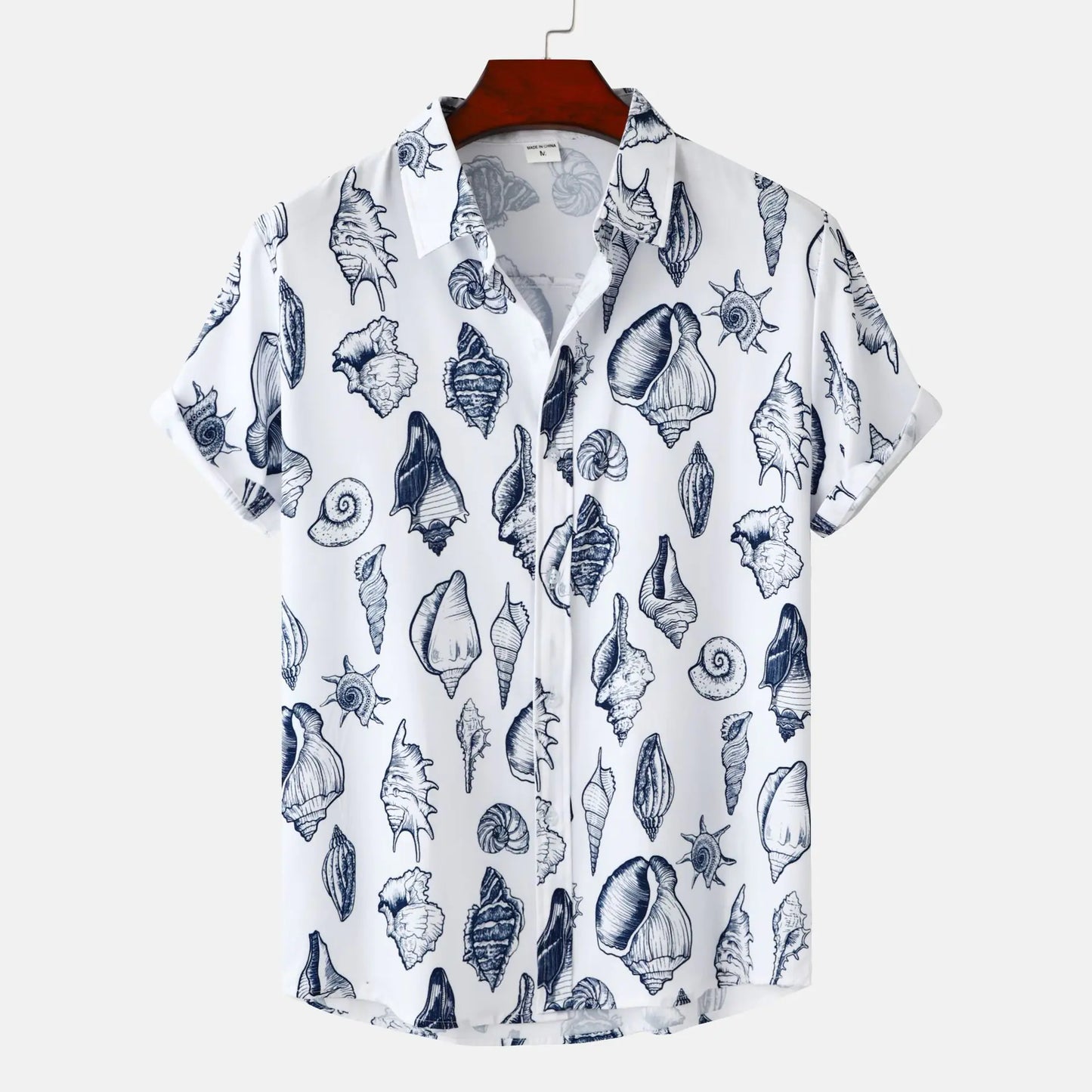 Men's Floral Print Short Sleeve Beach Shirt