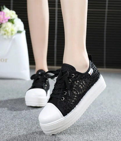 Elevated Casual Canvas Shoes with Breathable Mesh - Trendy Attic Store01