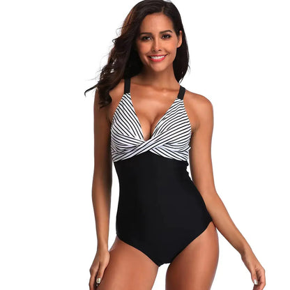 New Stylish One-Piece Plus Size Women's Swimsuit