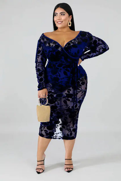 TMWEVN Plus Size Black Lace Bodycon Dress for Women