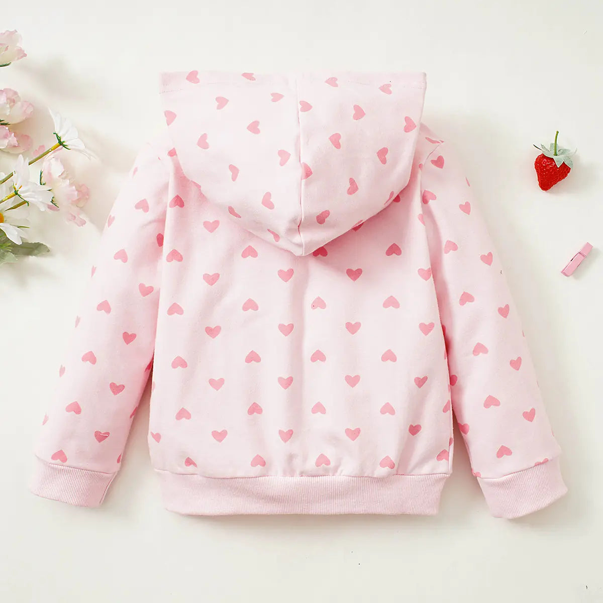 Hooded Long Sleeve Sweater for Girls, Ages 3-8