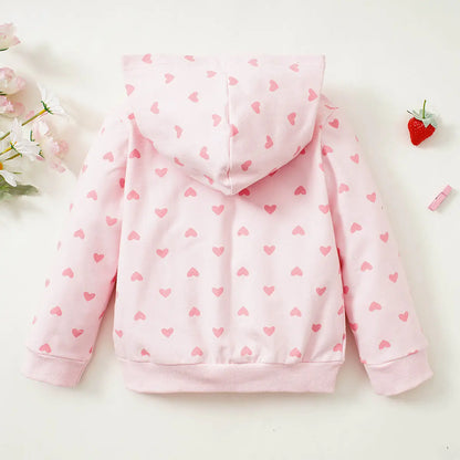 Hooded Long Sleeve Sweater for Girls, Ages 3-8