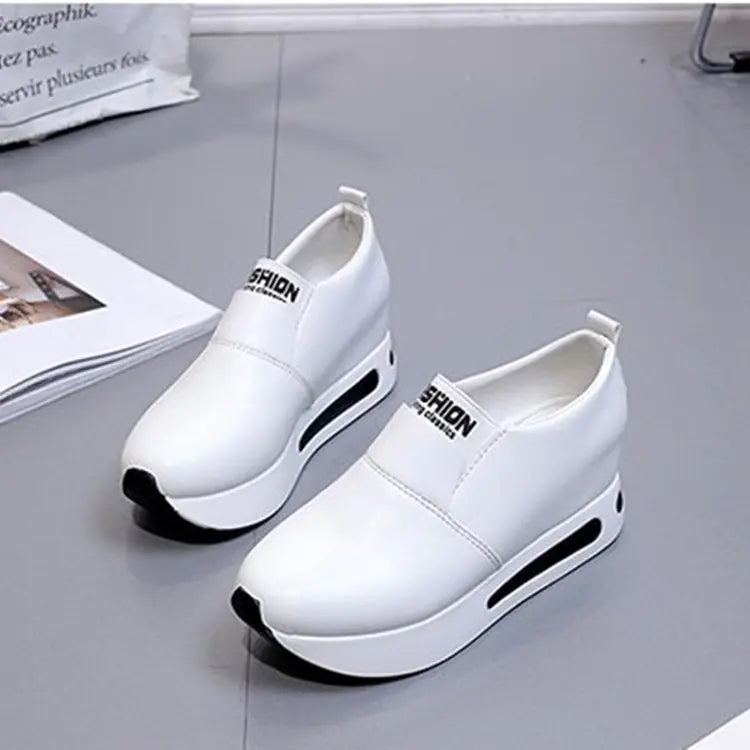 High-Top Casual Women's Sneakers - Trendy Slip-On Shoes