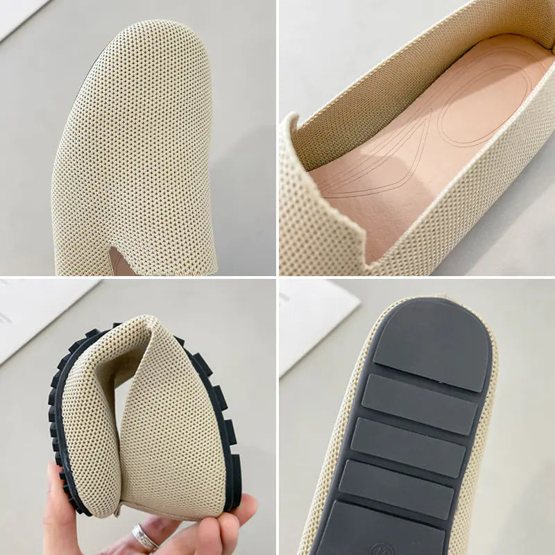 Plus Size Knitted Flat Shoes for Women
