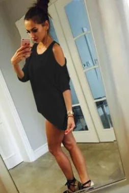 Loose Shoulder T-Shirt for Women