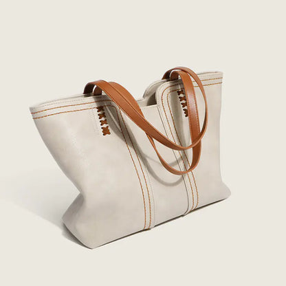 Retro Women's Tote Bag - Large Capacity Commuter Handbag